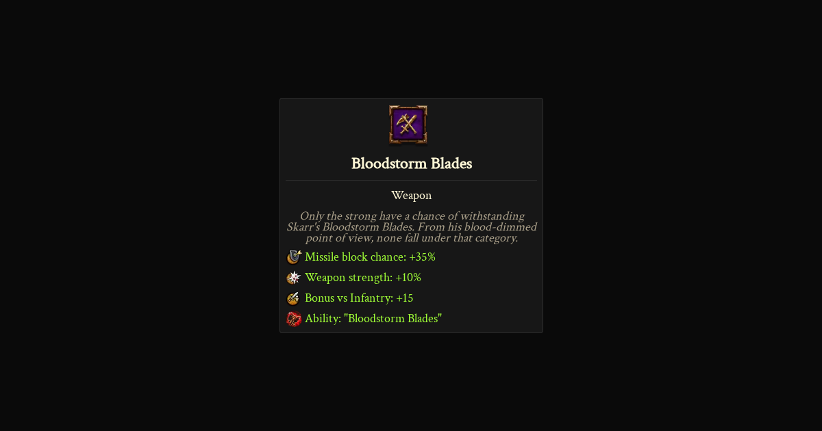 Bloodstorm Blades | TWDB