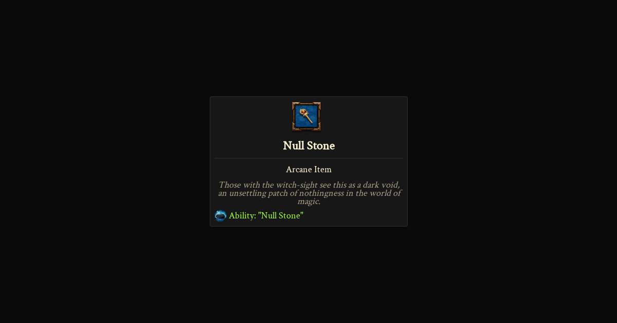 Null Arcane Null Stone | TWDB