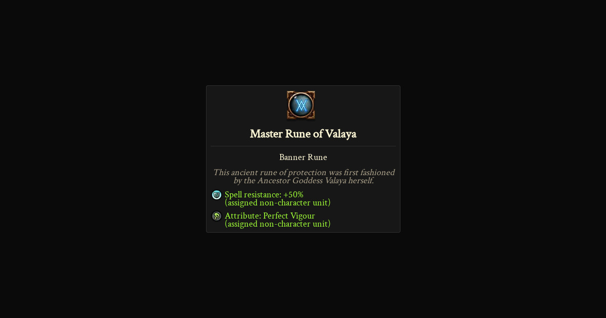 Master Rune of Valaya | TWDB